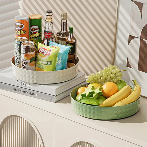 360 Degree Rotating Spice Rack 22.5 cm (8.9 in) Non-Slip Lazy Susan Tray for Kitchen, Pantry & Cosmetics